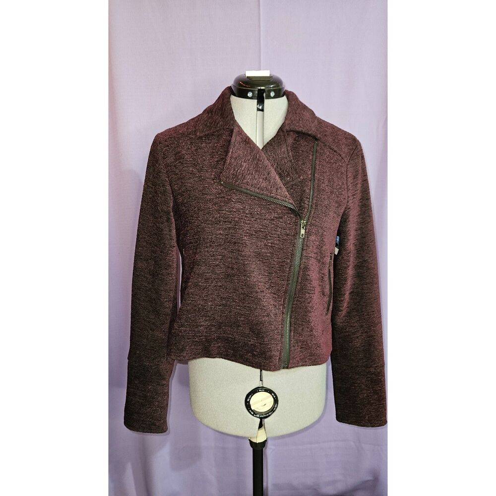 Cupcakes and Cashmere, Burgundy, Black, Jacket, Size: M